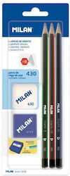 Milan Pencil HB Set with Eraser