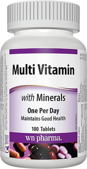 Webber Naturals Multi Vitamin with Minerals Мултивитамин за Енергия 100 Таблетки