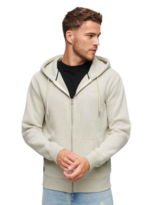 Superdry M D2 Ovin Ανδρική Φούτερ Ζακέτα με Κουκούλα Beige