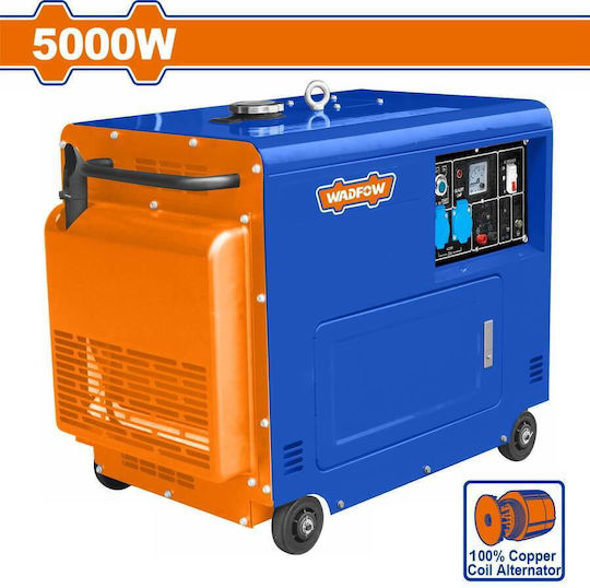Wadfow Silent Generator Petroleum with Handle and Maximum Power 6.25kVA