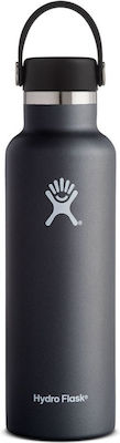 Hydro Flask Standard Flex Bottle Thermos Stainless Steel BPA Free Black 600ml