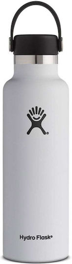 Hydro Flask Standard Mouth Μπουκάλι Θερμός Ανοξείδωτο BPA Free 621ml White