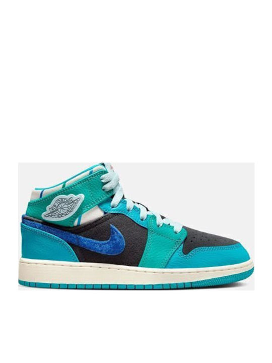 Retro Kids Sneakers High Green