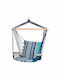 Garten & Veranda Schaukel mit Basis und Kissen Sessel Stoff Blau L53xB53xH100cm