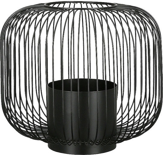 ArteLibre Felinar Metalic De masă Negru 1buc