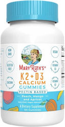 Mary Ruth's K2 + D3 Calcium Gummies Витамин Праскова Манго Кайсия 60 желирани бонбони Mary Ruth's K2 + D3 Calcium Gummies Витамин Праскова Манго Кайсия 60 желирани бонбони