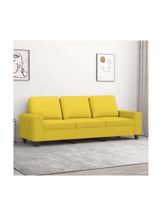 Dreisitzer Sofa Light Yellow 214x77x80cm