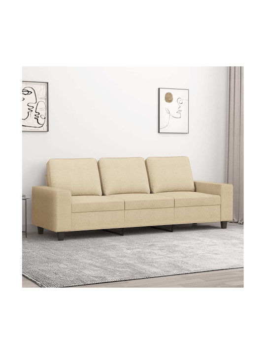 Dreisitzer Sofa Cream 214x77x80cm