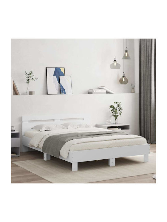 Bett Doppelbett Holz White mit Latten für Matra...
