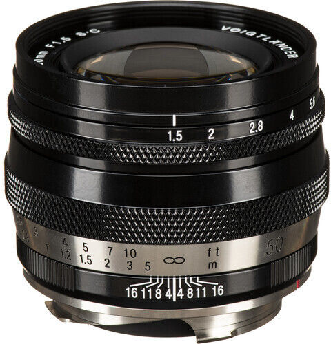 Voigtlander Full Frame Camera Lens Heliar Classic 50mm f/1.5 Fixed for Leica M Mount Black