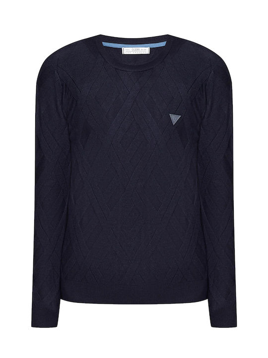 Guess Herren Langarm-Pullover Blue (g7v2)