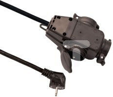 Elgotech 1 Platz mit Kabel 5m Wasserdicht Schwarz
