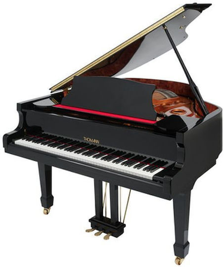 Thomann Acoustic Piano with Tail GP 160 with 88 Weighted Keys Polished Ebony
