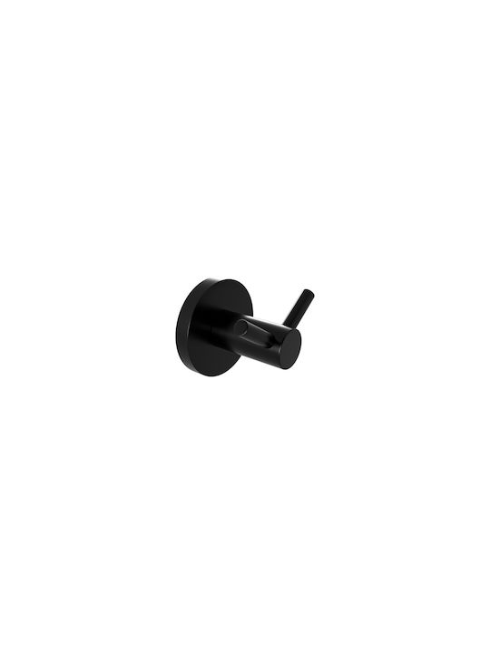 Verdi Sigma Double Wall-Mounted Bathroom Hook Black