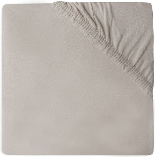 Jollein Baby Sheet Crib Cotton Fitted Beige 140x70cm