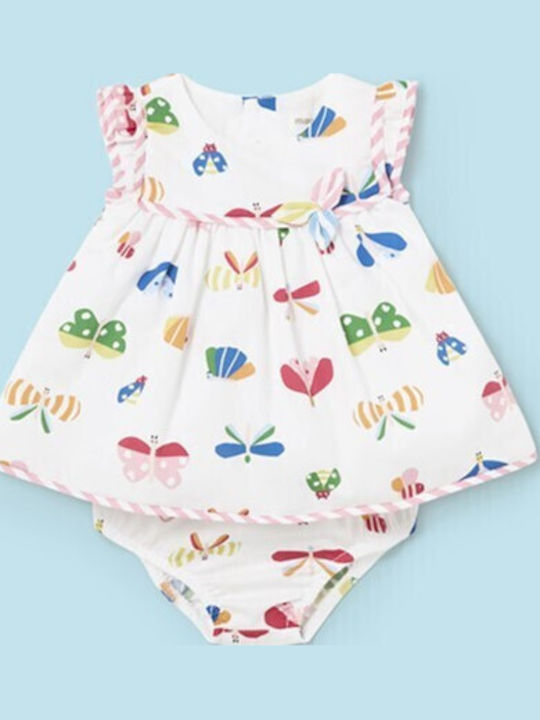 Mayoral Kinderkleid Ärmellos Satin Ecru