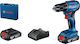 Bosch 06019K3000 Percussive Battery Brushless Drill Driver 18V 2x2Ah