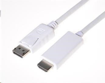 PremiumCord Cable DisplayPort male - HDMI male 2m White (KPORTADK01-02)