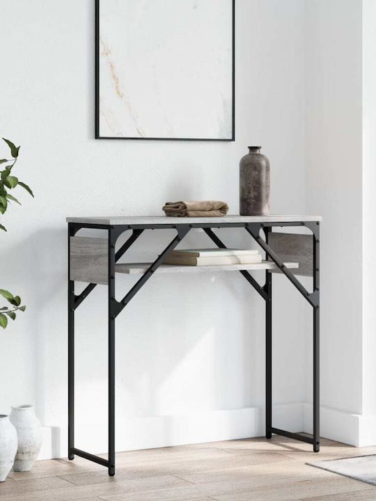 Console Table Wood & Metal Grey Sonoma L75xW30x...