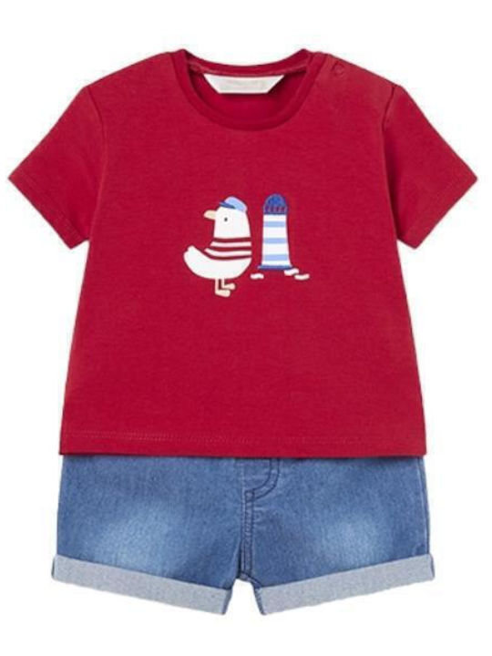Kinder-Set mit Shorts Sommer 2Stück Red