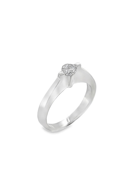 Xryseio Single Stone from White Gold 18K