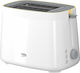 Beko Prăjitor de pâine 2 sloturi 800W Bej