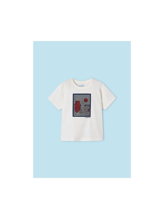 Mayoral Kids' T-shirt Cream