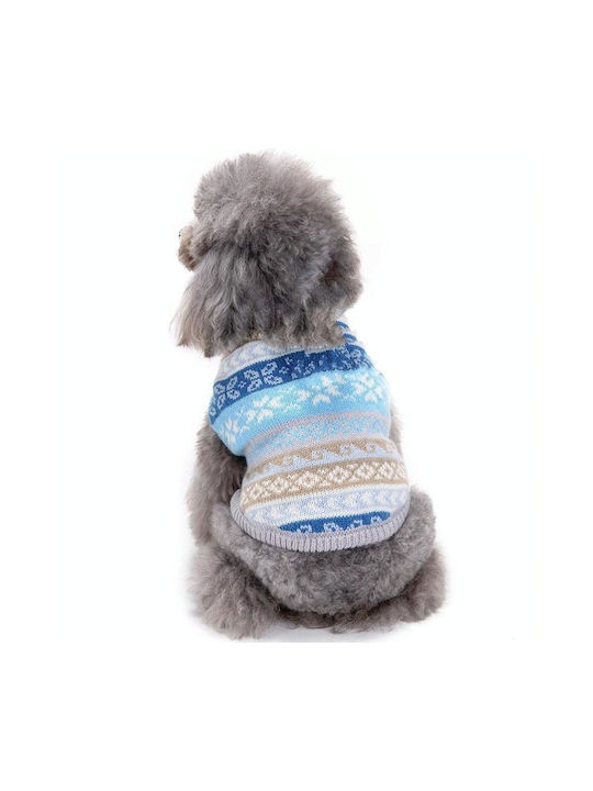 Pet Knitted Sweater Dog in Blue color XXL 22cm.