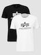 Basic T 2 pack T-shirt Μαύρο