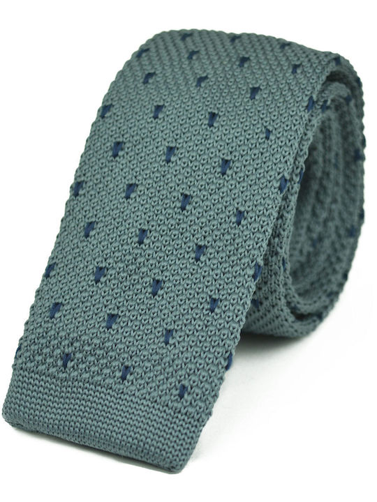 E-Ties Men's Tie Knitted Monochrome in Gray Color