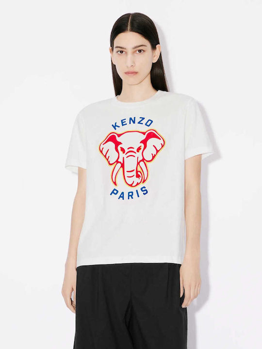 Kenzo Γυναικείο Oversized T-shirt Άσπρο