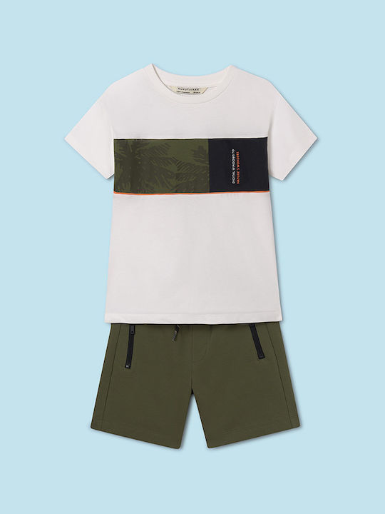 Mayoral Kinderkleidung Set mit Shorts Sommer 2Stück HAKI