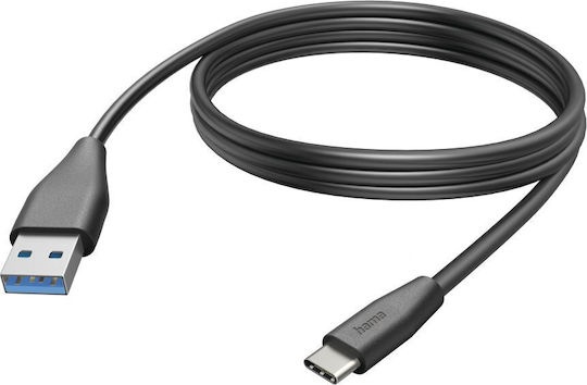 HAMA Cablu USB 2.0 USB-C Masculin - USB-A Negru 3m 00201597
