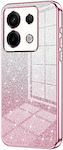 Γκλίτερ Umschlag Rückseite Silikon Rosa (Redmi Note 13 Pro 5G / Poco X6)