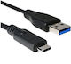 C-TECH USB 2.0 Cable USB-C male - USB-A Μαύρο 2m CB-USB3C-20B