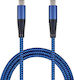 2GO USB 2.0 Cable USB-C male - USB-C Μπλε 1m 797194