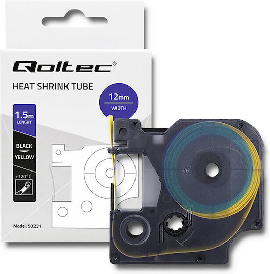 Qoltec Bandă de Etichetare 1m x 12mm în Culoarea Galben 1buc