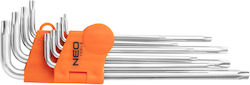 Neo Tools Σετ 9 Κλειδιά Torx σε Σχήμα L
