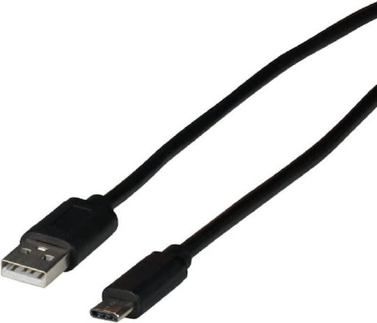 EFB Редовна USB 2.0 Кабел USB-C мъжки - USB-A мъжки Черен 3м