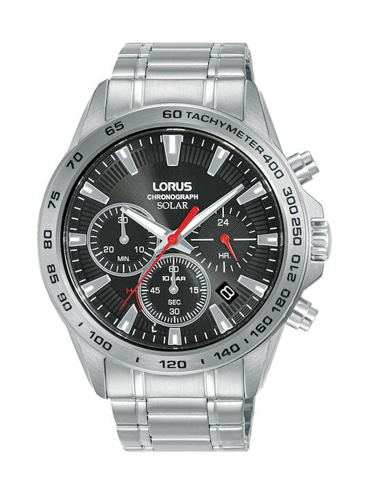 Lorus Sports Uhr Chronograph Batterie in Silber Farbe