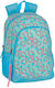 Montichelvo School Bag Backpack Junior High-High School Light Blue with Water Bottle Holder