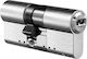 EVVA Zylinderschloss Sicherheits 85mm (35-50) mit 3 Schlüssel Silber