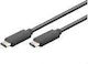Microconnect Cablu USB 2.0 USB-C Masculin - USB-C 100W PD Negru 1m USB3.1CC1