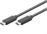 Microconnect Cablu USB 2.0 USB-C Masculin - USB-C 100W PD Negru 1m USB3.1CC1