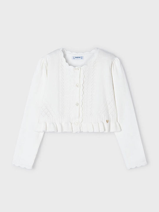 Kids Cardigan Cotton Ecru