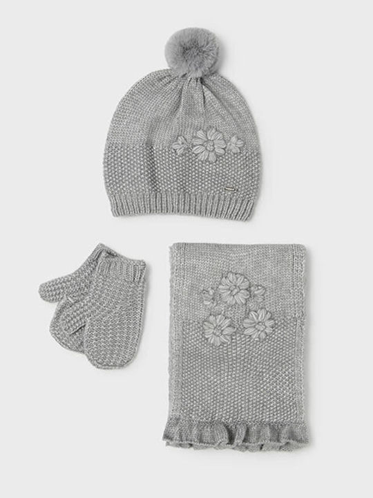 Mayoral Kids Beanie Set with Scarf & Gloves Kni...