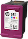 Kompatible Tintenstrahldrucker-Tintenpatrone HP 651 FARBE Mehrere (Farbe) 1Stück