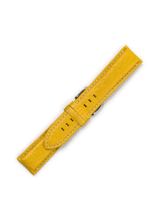 Leather Strap Yellow 24mm