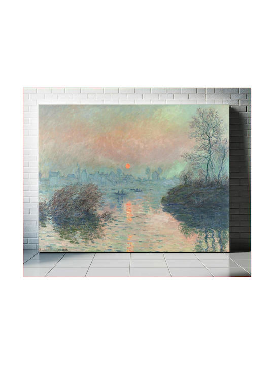 Sun Setting On The Seine At Lavacourt (1880) Claude Monet 1 Painting on Canvas 150x100cm