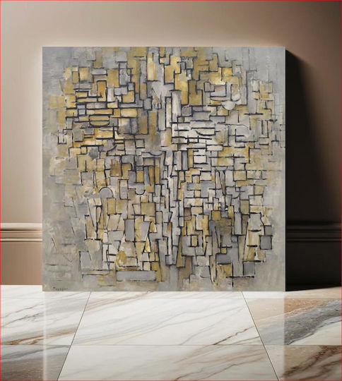 Piet Mondrian's Tableau No. 2, Composition No. Vii (1913) Painting on Canvas 110x110cm